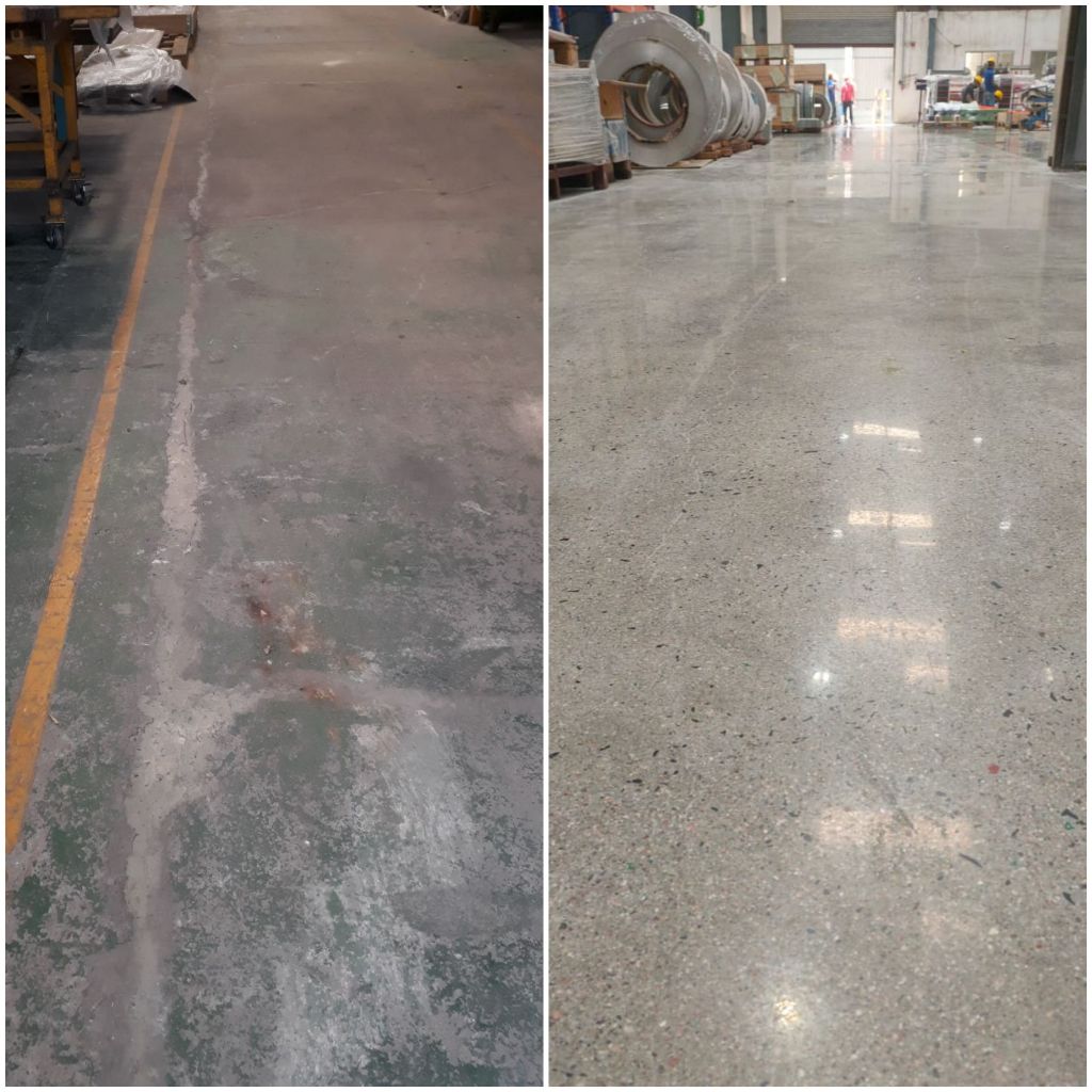 Old Concrete Floor Restoratration by using R Cure Ultra Lithium
