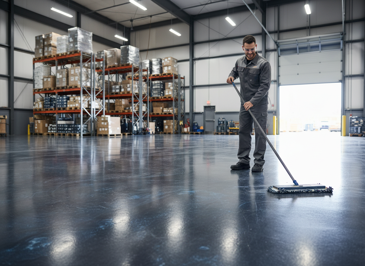 Low Maintenance, Long Lifespan β easy clean concrete floor